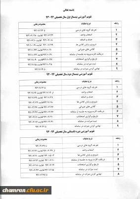 قابل  توجه کلیه دانشجویان محترم پردیس شهید چمران