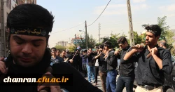 برگزاری  مراسم عزاداری سرور وسالارشهیدان امام حسین ( ع ) درسازمان مرکزی با حضور دانشجویان وکارکنان پردیس شهید چمران 2