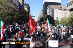 حضور پرشور دانشجویان پردیس شهید چمران در راهپیمایی ۱۳ آبان 7