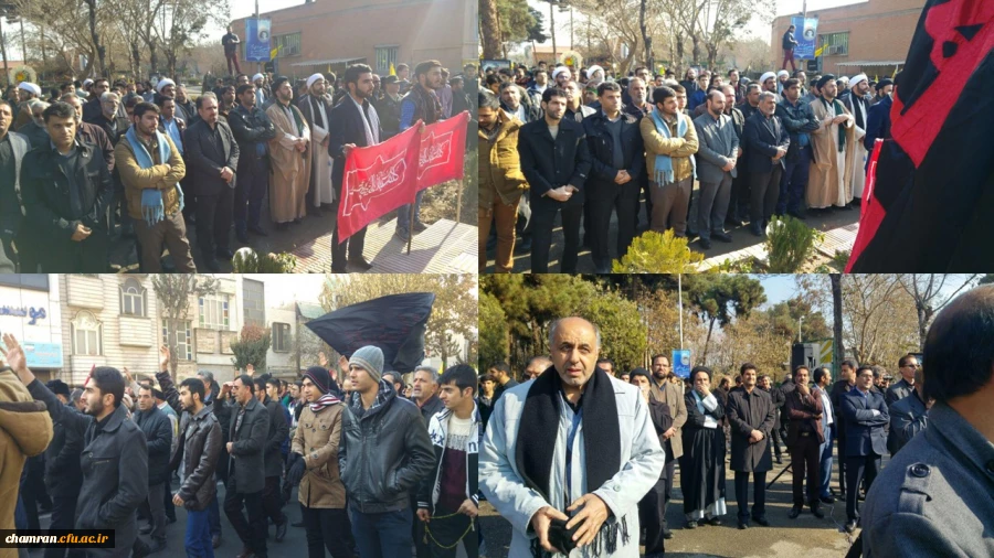 تشییع پیکر  شهید گمنام در پردیس شهید مفتح شهرری با حضور پرشور مسئولان و دانشجویان 2