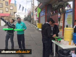 ایجاد ایستگاه صلواتی و پخش شربت و شیرینی و چای به مناسبت تولد پیامبر  اکرم و امام جعفر صادق (ع) در پردیس شهید چمران  2