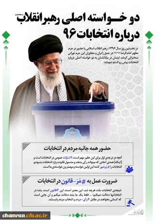 دو خواسته رهبر انقلاب درباره انتخابات ۹۶