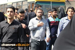 حضور پرشور دانشجویان پردیس شهید چمران در مراسم تشییع پیکر شهید حججی 2