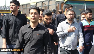 حضور پرشور دانشجویان پردیس شهید چمران در مراسم تشییع پیکر شهید حججی