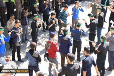 مراسم عزاداری سرور و سالار شهیدان امام حسین (ع) در سازمان مرکزی با حضور دانشجویان و کارکنان پردیس شهید چمران