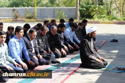 تجمع اعتراض آمیز دانشجویان پردیس شهید چمران در پاسخ به سخنان سخیف رییس جمهور آمریکا 3