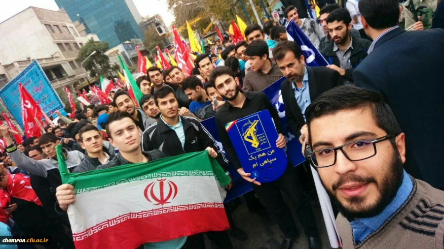 حضور پرشور دانشجویان پردیس شهید چمران در راهپیمایی یوم الله 13 آبان 5