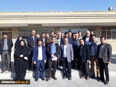 تجلیل از خدمات سی ساله جناب آقای احمدی توسط سرپرست، معاونان و کارکنان پردیس