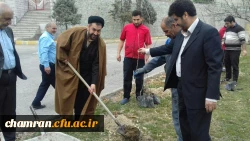 کاشت نهال به مناسبت روز درختکاری در پردیس شهید چمران 5