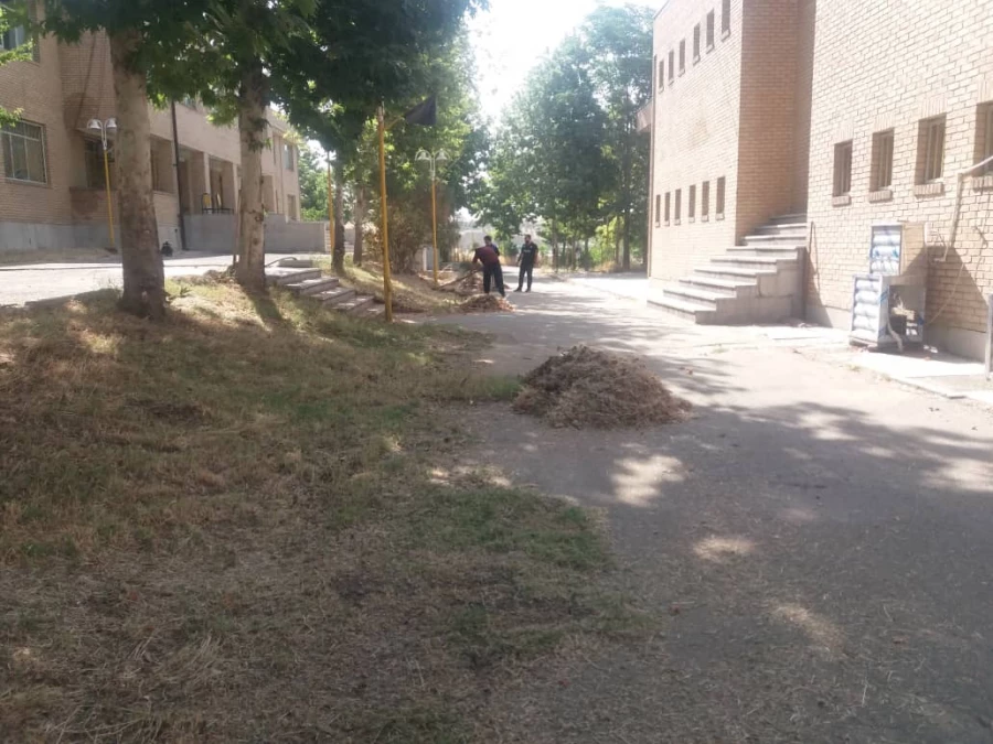 کوشش جمعی برای بهسازی فضای سبز پردیس شهید چمران 8