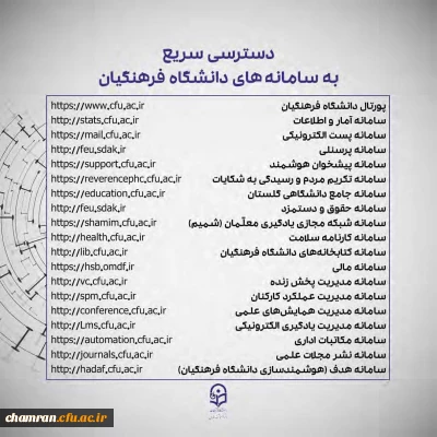 کتابچه معرفی سامانه های دانشگاه فرهنگیان