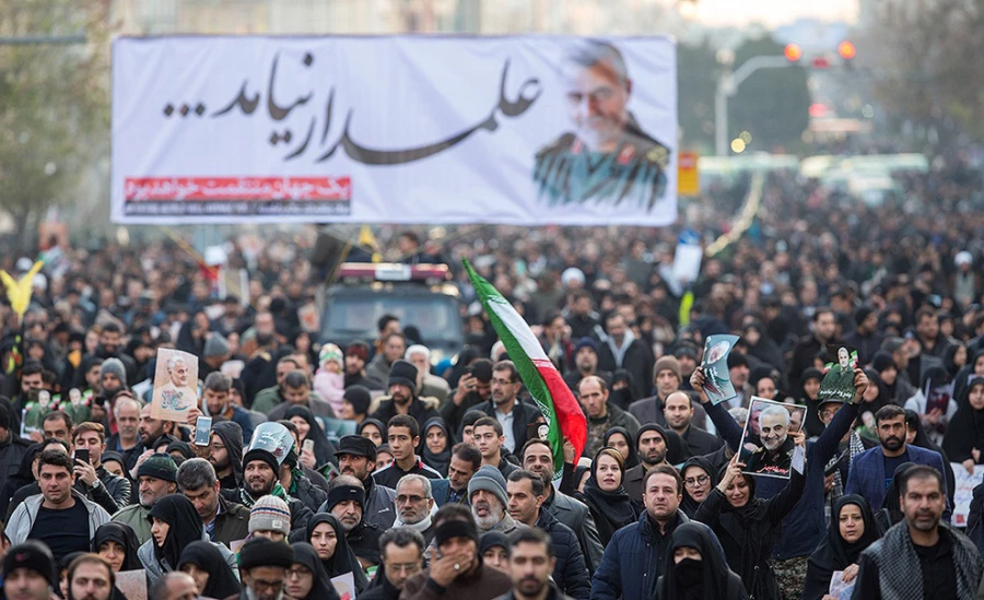 تشییع باشکوه پیکر سردار دلها شهید حاج قاسم سلیمانی و همرزمانش در تهران 2