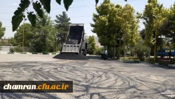 انجام پروژه آسفالت ریزی در پردیس شهید چمران 4