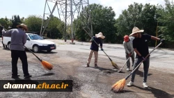 انجام پروژه آسفالت ریزی در پردیس شهید چمران 14