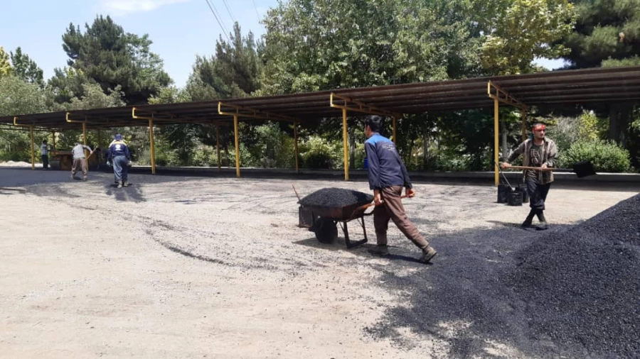 انجام پروژه آسفالت ریزی در پردیس شهید چمران 23