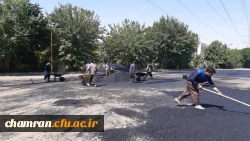 انجام پروژه آسفالت ریزی در پردیس شهید چمران 26