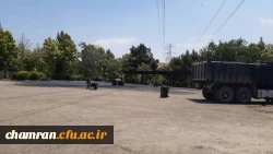 انجام پروژه آسفالت ریزی در پردیس شهید چمران 31