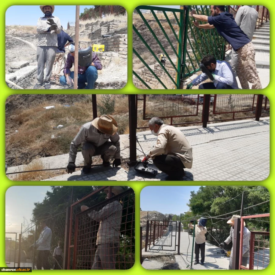 ترمیم موقت حصارهای ضلع شمالی پردیس شهید چمران 2