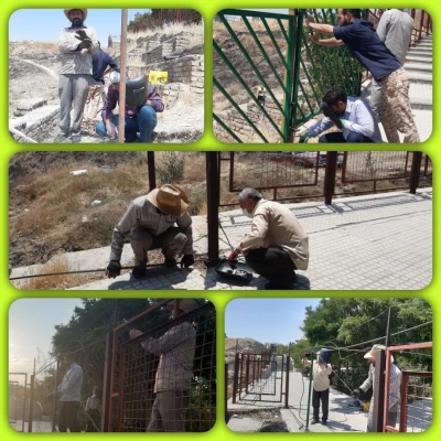 ترمیم موقت حصارهای ضلع شمالی پردیس شهید چمران 2