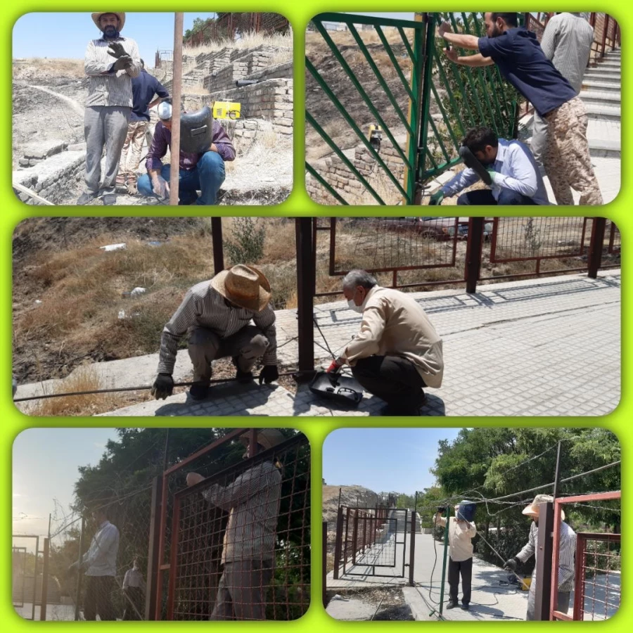 ترمیم موقت حصارهای ضلع شمالی پردیس شهید چمران 2