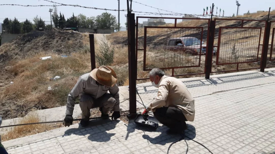 ترمیم موقت حصارهای ضلع شمالی پردیس شهید چمران 6