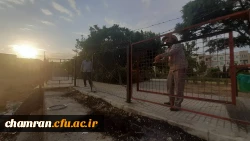 ترمیم موقت حصارهای ضلع شمالی پردیس شهید چمران 7