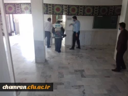 ضدعفونی کردن ساختمان های پردیس شهید چمران توسط آتش نشانی 5