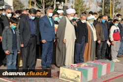 آیین تشییع و تدفین پیکر پاک شهید گمنام در پردیس شهید چمران به روایت تصویر
 2