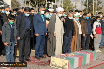آیین تشییع و تدفین پیکر پاک شهید گمنام در پردیس شهید چمران به روایت تصویر