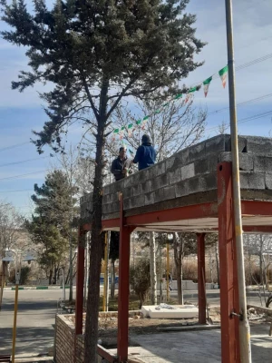 گزارش تصویری از آماده سازی یادمان مقبره شهید گمنام در پردیس شهید چمران 2