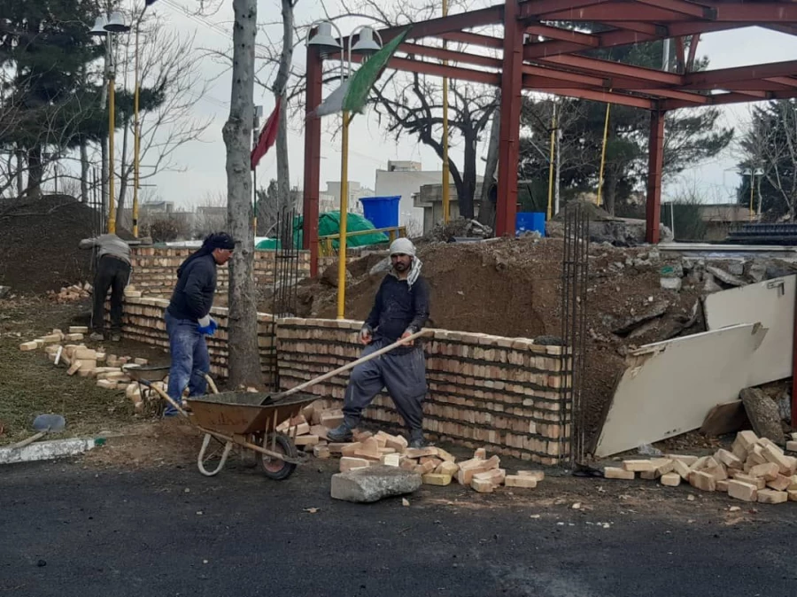 گزارش تصویری از آماده سازی یادمان مقبره شهید گمنام در پردیس شهید چمران 6