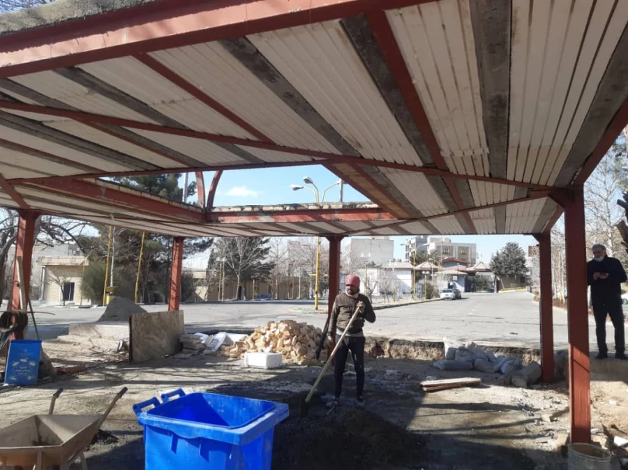 گزارش تصویری از آماده سازی یادمان مقبره شهید گمنام در پردیس شهید چمران 7