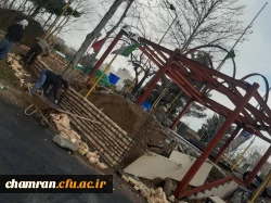 گزارش تصویری از آماده سازی یادمان مقبره شهید گمنام در پردیس شهید چمران 10