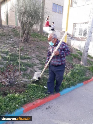 درختکاری در فضای سبز پردیس شهید چمران