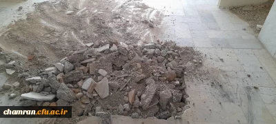 تعمیر لوله های آب در ساختمان آموزش پردیس شهید چمران