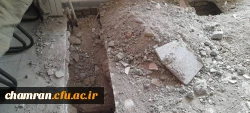تعمیر لوله های آب در ساختمان آموزش پردیس شهید چمران 5