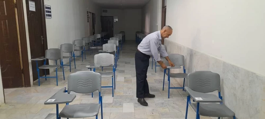 آماده سازی پردیس شهید چمران برای برگزاری امتحانات حضوری پایان نیمسال تحصیلی 10