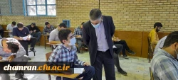 بازدید دکتر آزادی و حجت الاسلام علیخانی از فرایند برگزاری امتحانات حضوری پایان نیمسال تحصیلی 7