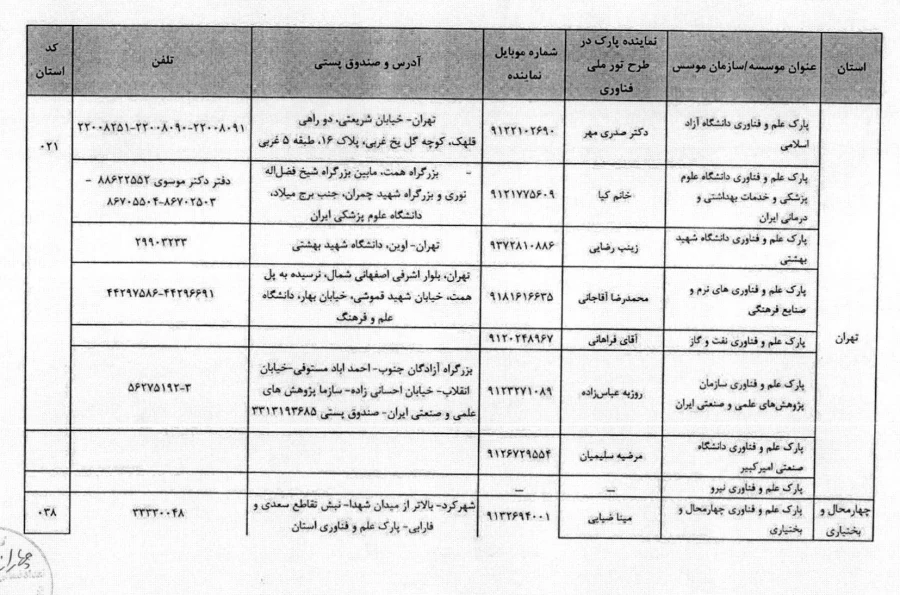 برنامه ملی تور فناوری (5)