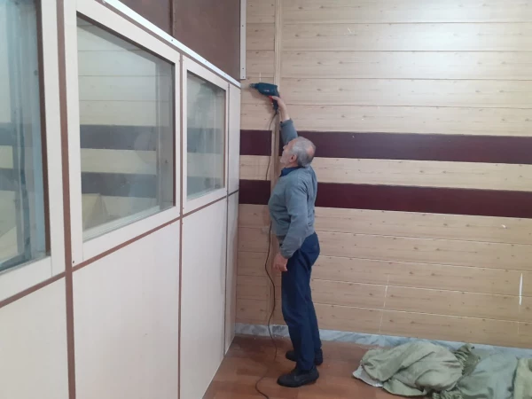 پارتیشن بندی یکی از اتاقهای ساختمان آموزش پردیس شهید چمران 9