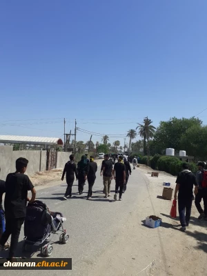 حضور اعضای پردیس شهید چمران در راهپیمایی اربعین