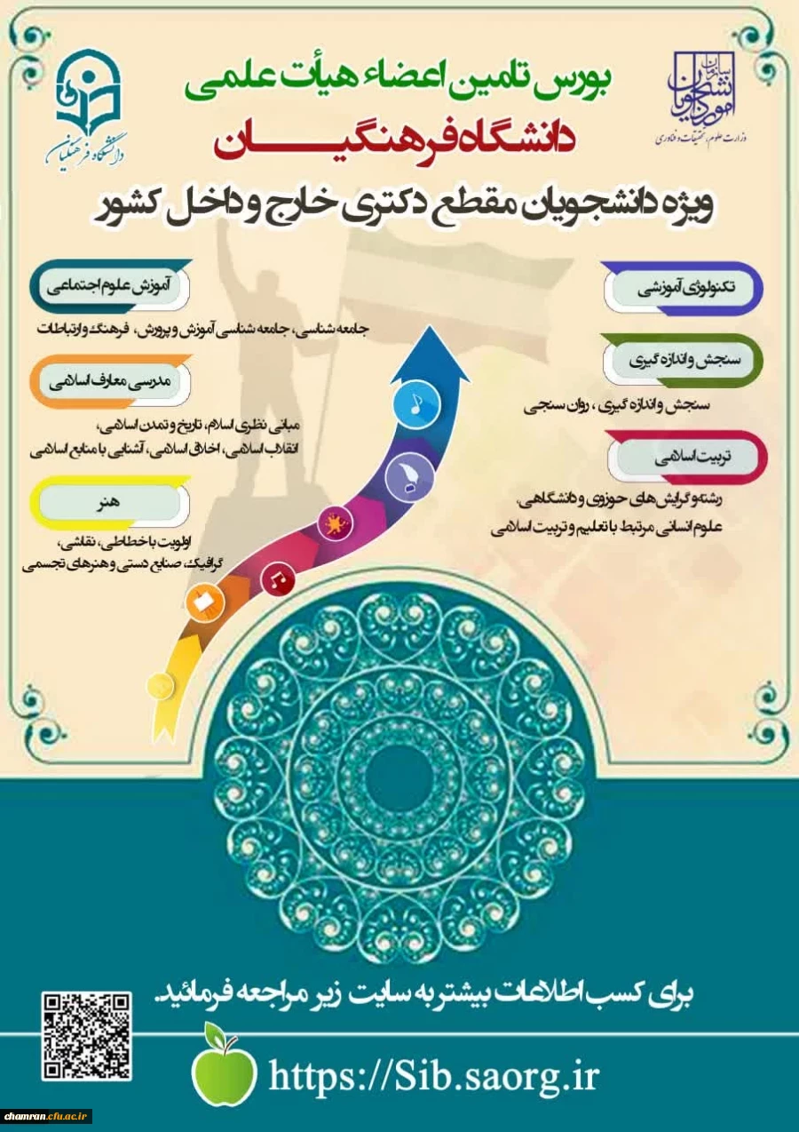 فراخوان بورس تامین اعضای هیات علمی دانشگاه فرهنگیان 2