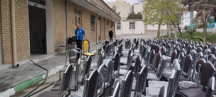 نظافت سالن غذاخوری پردیس شهید چمران 3