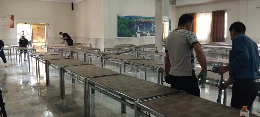 نظافت سالن غذاخوری پردیس شهید چمران 4