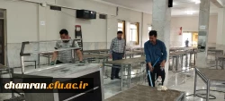 نظافت سالن غذاخوری پردیس شهید چمران 5