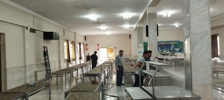 نظافت سالن غذاخوری پردیس شهید چمران 6