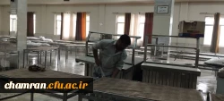 نظافت سالن غذاخوری پردیس شهید چمران 7