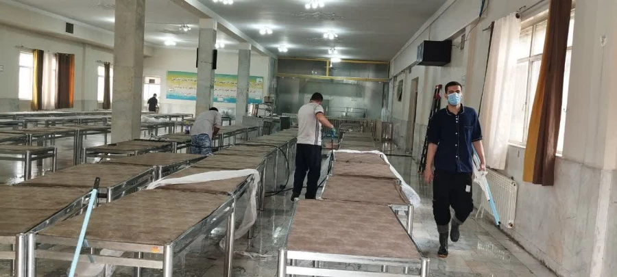 نظافت سالن غذاخوری پردیس شهید چمران 8