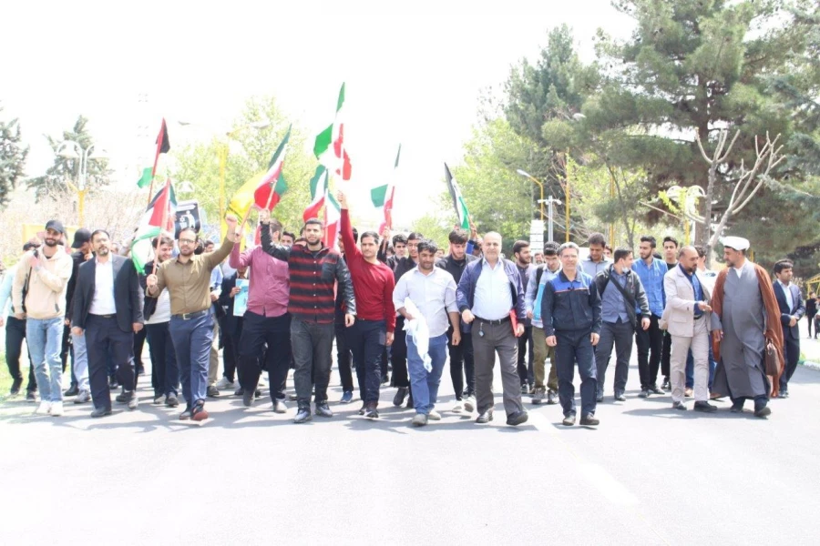 تجمع در حمایت از مجاهدات سربازان اسلام در پاسخ به رژیم خبیث صهیونیستی
 7