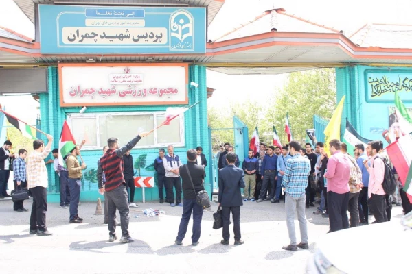 تجمع در حمایت از مجاهدات سربازان اسلام در پاسخ به رژیم خبیث صهیونیستی
 13